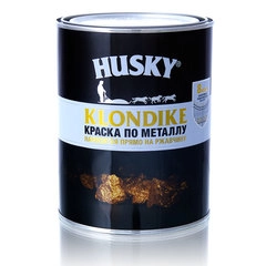 Краска по ржавч  3в1  МОЛОТКОВАЯ  темно-коричневая (0,9л)  HUSKY-KLONDIKE   /уп.6шт/