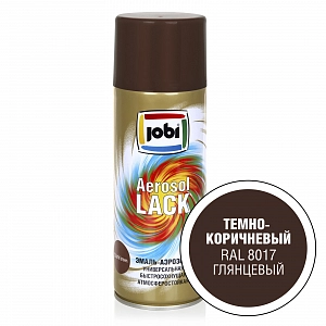 Краска аэрозоль алкид  JOBI  RAL 8017  шоколадно-коричневый (темно-коричневый) 520 мл  (уп.12шт)