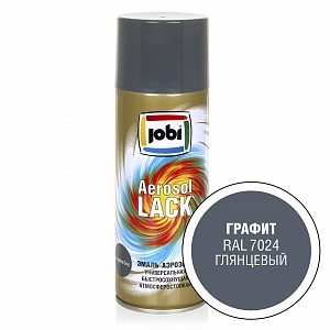 Краска аэрозоль алкид  JOBI  RAL 7024  графитово-серый (графит) 520 мл  (уп.12шт)