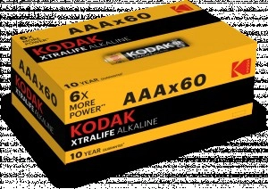 Батарейка LR Kodak XTRALIFE  LR03  (ААA) алкалиновая  (уп.4/60шт)
