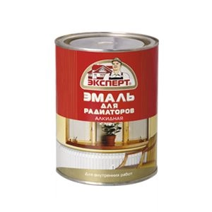 Эмаль д/радиаторов, алкидная, белая ЭКСПЕРТ (0,9 кг)  /уп.12шт/ (м)