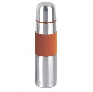 Термос метал SATOSHI 1,0 л "Буллет" метал+резина оранж.