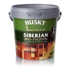 Деревозащит. ср-во акрил. Антисептик ЭКО-ЛАЗУРЬ HUSKY SIBERIAN (защита 7 лет) б/цв 9л 