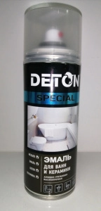 Краска аэрозоль алкидно-уретановый д/ванн и керамики DETON Special  Белый 520 мл  (уп.6шт)