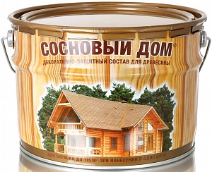 Деревозащит. ср-во алкид. Антисептик  Сосновый дом (защита 5 лет) ОРЕХ  9л