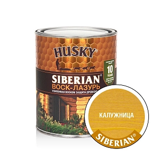 Деревозащит. ср-во акрил. Антисептик ВОСК-ЛАЗУРЬ HUSKY SIBERIAN (защита10 лет) калужница 9л 
