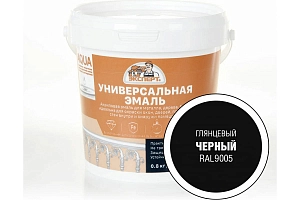 Эмаль Акриловая ЭКСПЕРТ  глянц. черный RAL 9005  2,5кг 